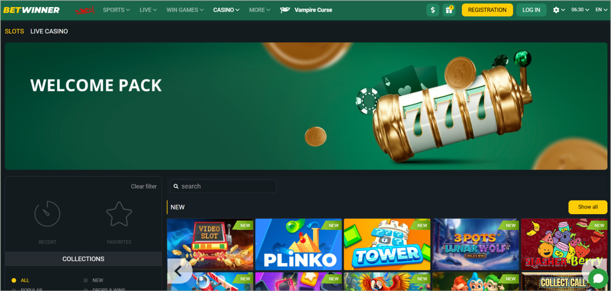 Betwinner casino lobby displaying slot games, live dealer tables, and game provider logos Betwinner casino lobby displaying slot games, live dealer tables, and game provider logos