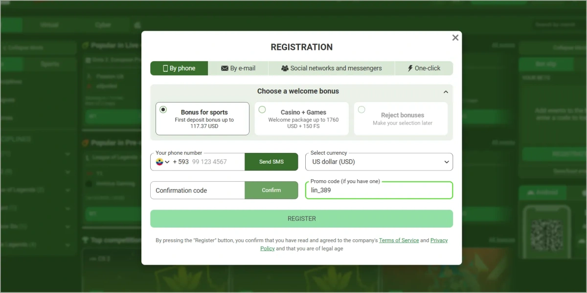 How to activate exclusive promo codes during registration for enhanced bonuses