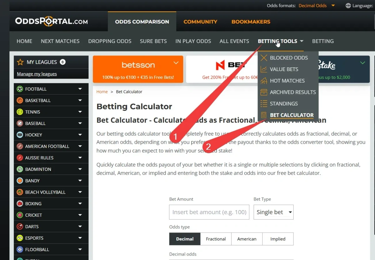 bet calculator