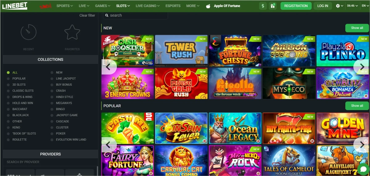 Casino lobby showcasing thousands of slot machines and table games from top providers