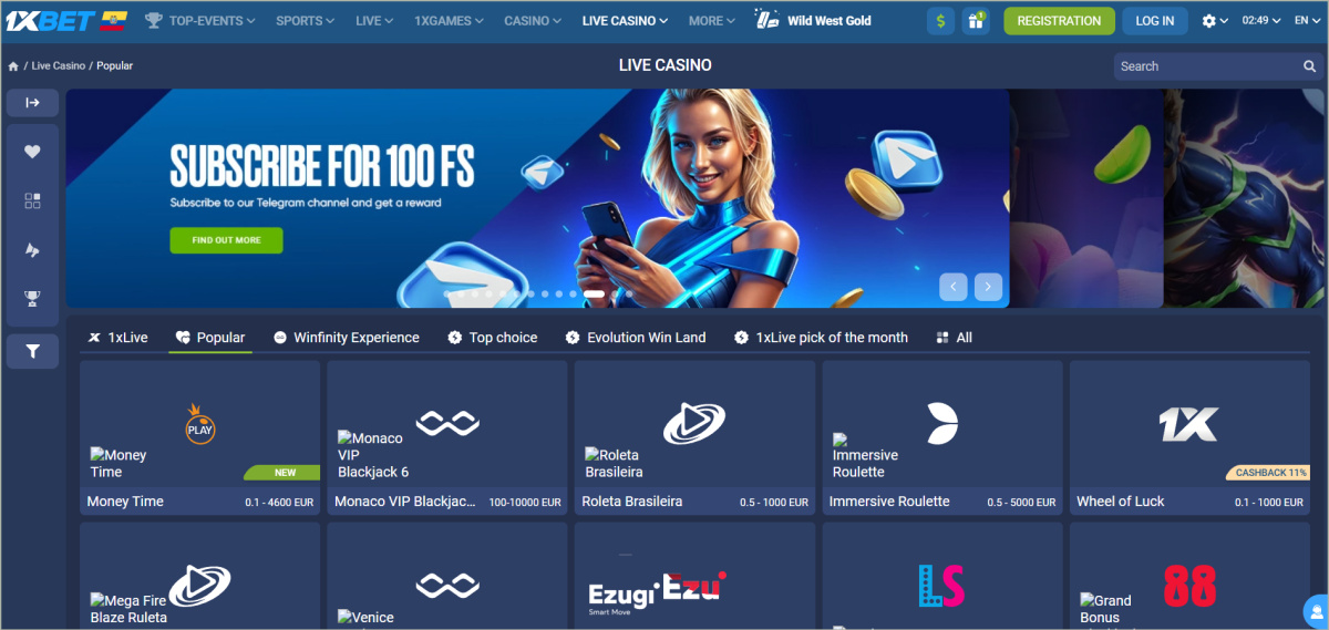 Professional live dealers at blackjack and roulette tables with real-time HD streaming