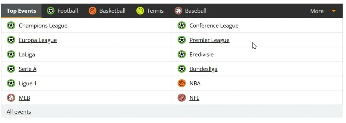 Detailed football match page with H2H stats and odds comparison