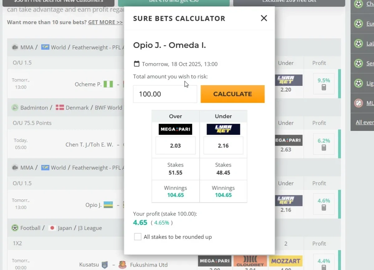 sure-bet-calculotor